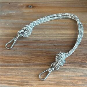 Silver Beaded Bag Strap